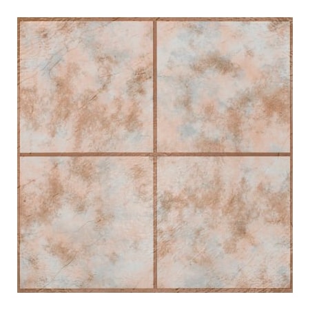 Achim Importing Achim Portfolio Self Adhesive Vinyl Floor Tile 12in x 12in, Rustic Clay Square, 9 Pack VFT960POVR